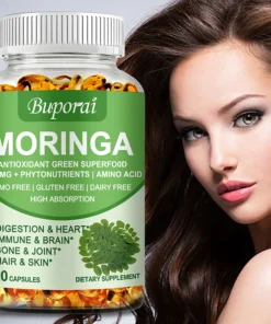 Moringa - Immune System, Energy & Metabolism Natural Anti-inflammatory Helps Detox, Fat Burn